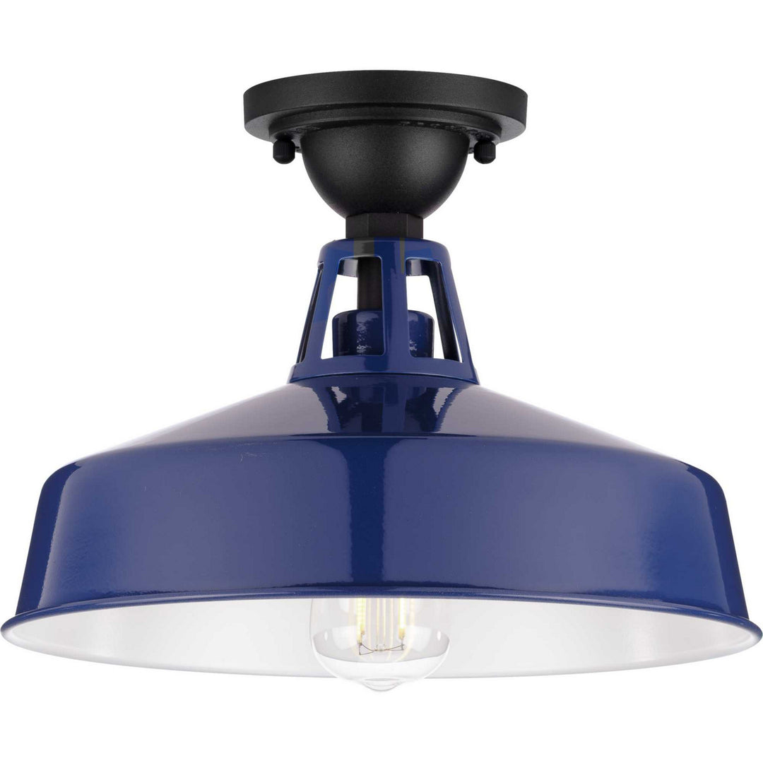 Progress Canada - P550070-091 - One Light Semi Flush Mount - Cedar Springs - Navy