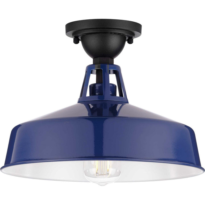 Progress Canada - P550070-091 - One Light Semi Flush Mount - Cedar Springs - Navy
