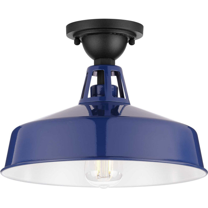 Progress Canada - P550070-091 - One Light Semi Flush Mount - Cedar Springs - Navy