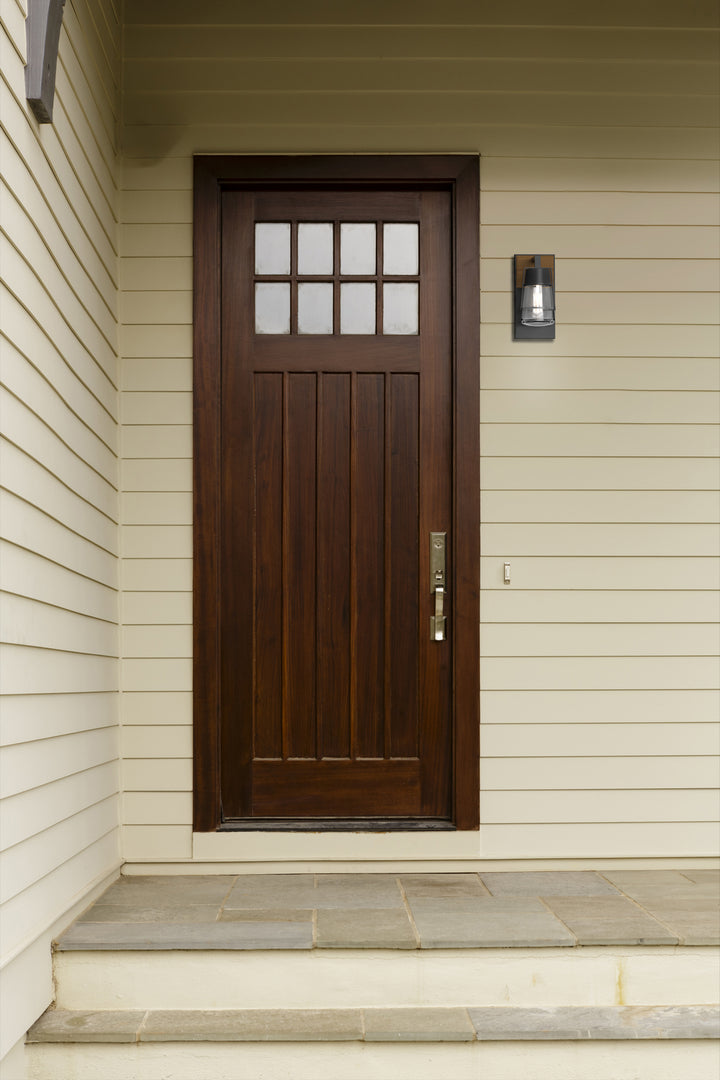 DVI Canada - DVP44471BK+IW-CL - One Light Wall Sconce - Lake Of The Woods Outdoor - Black And Ironwood On Metal w/Clear Glass