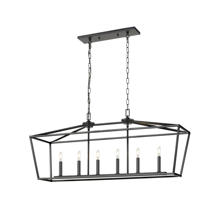 DVI Canada - DVP30102MF+GR - Six Light Linear Pendant - Lundy'S Lane - Multiple Finishes And Graphite