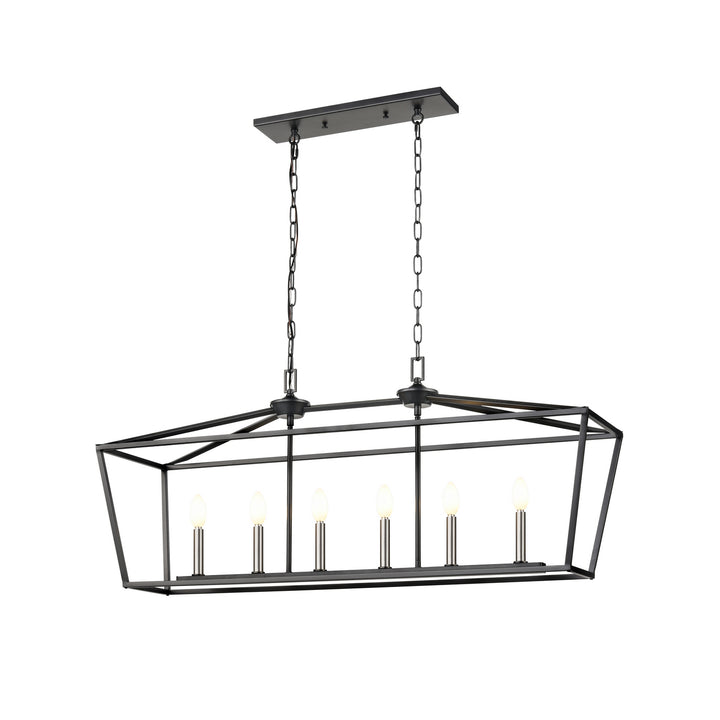 DVI Canada - DVP30102MF+GR - Six Light Linear Pendant - Lundy'S Lane - Multiple Finishes And Graphite