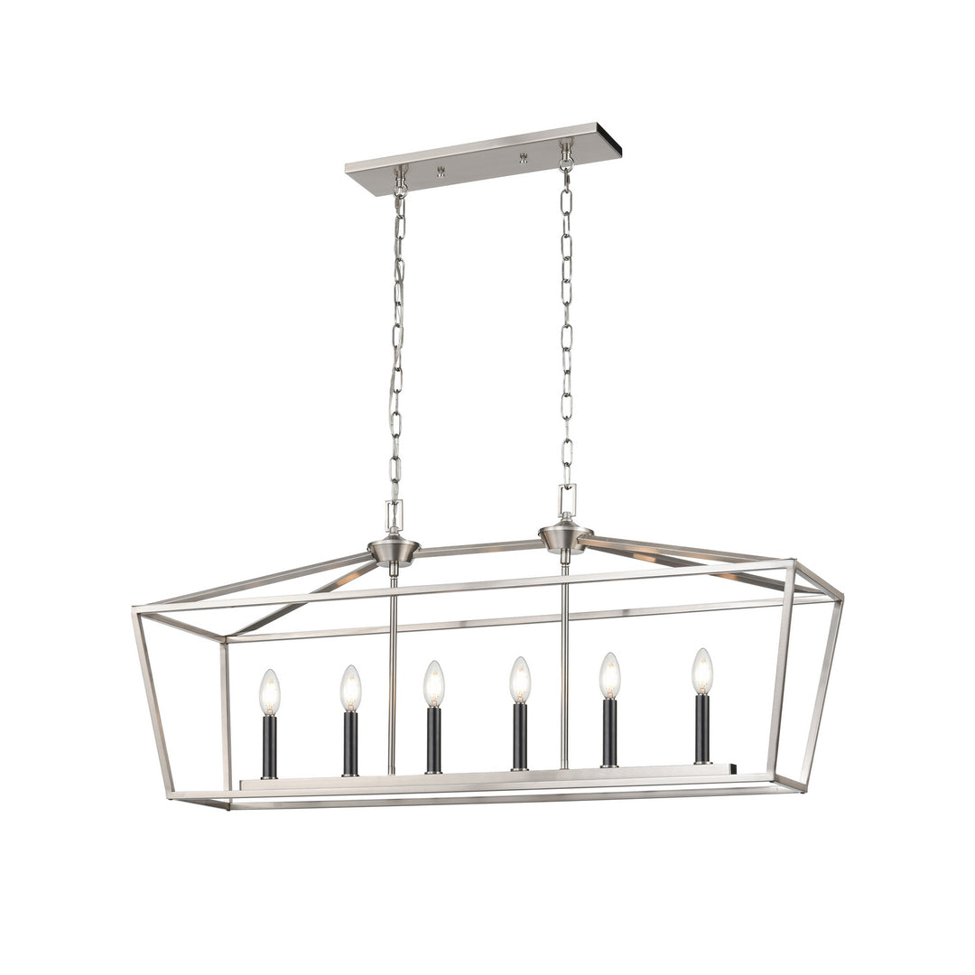 DVI Canada - DVP30102MF+SN - Six Light Linear Pendant - Lundy'S Lane - Multiple Finishes And Satin Nickel