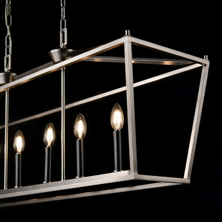 DVI Canada - DVP30102MF+SN - Six Light Linear Pendant - Lundy'S Lane - Multiple Finishes And Satin Nickel