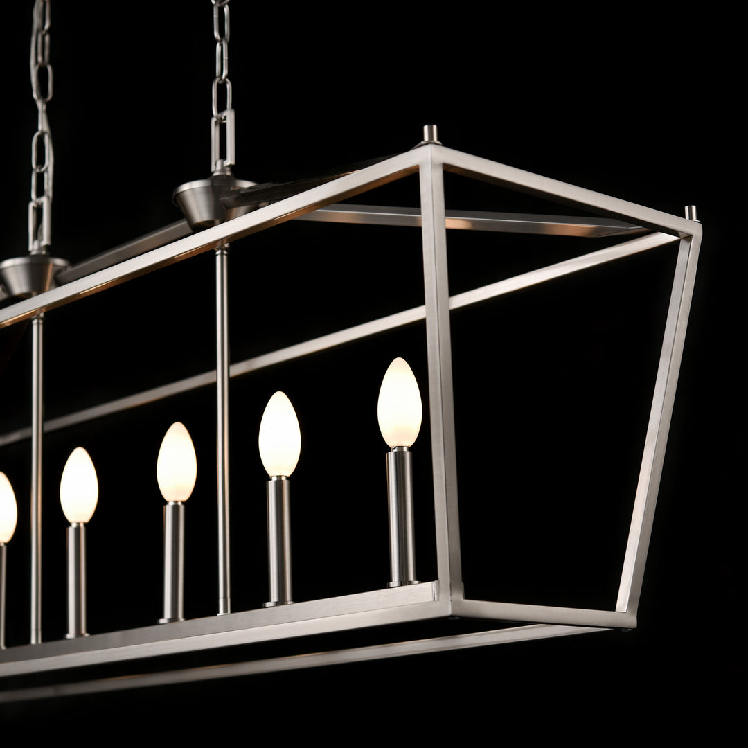DVI Canada - DVP30102MF+SN - Six Light Linear Pendant - Lundy'S Lane - Multiple Finishes And Satin Nickel