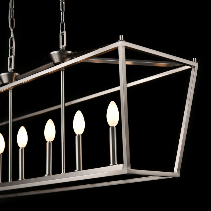 DVI Canada - DVP30102MF+SN - Six Light Linear Pendant - Lundy'S Lane - Multiple Finishes And Satin Nickel