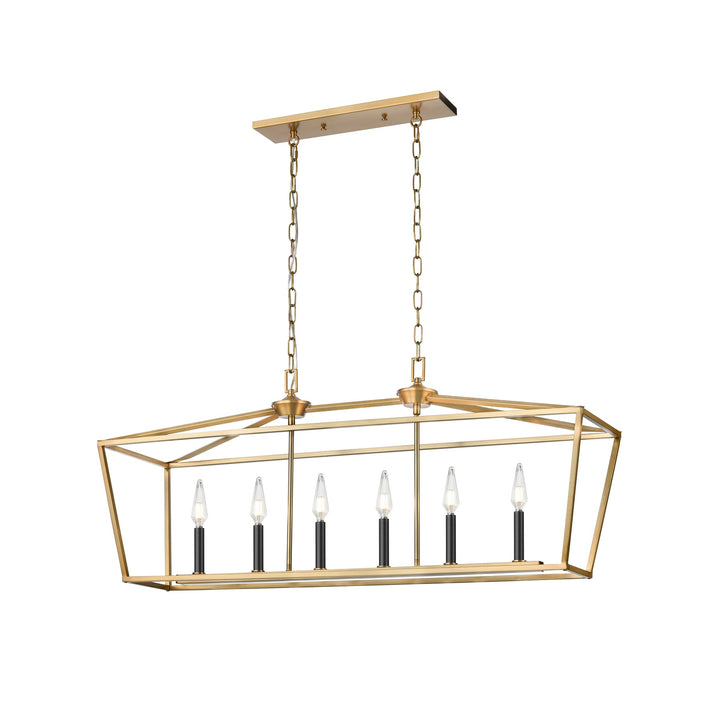 DVI Canada - DVP30102MF+BR - Six Light Linear Pendant - Lundy'S Lane - Multiple Finishes And Brass