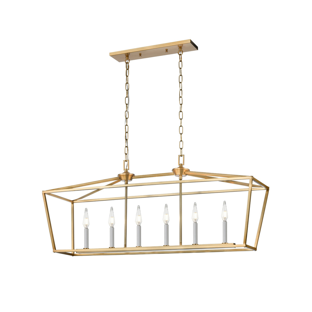 DVI Canada - DVP30102MF+BR - Six Light Linear Pendant - Lundy'S Lane - Multiple Finishes And Brass