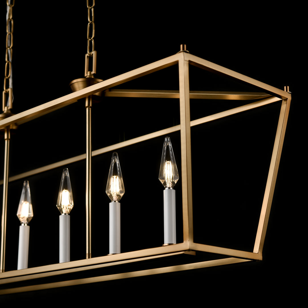 DVI Canada - DVP30102MF+BR - Six Light Linear Pendant - Lundy'S Lane - Multiple Finishes And Brass
