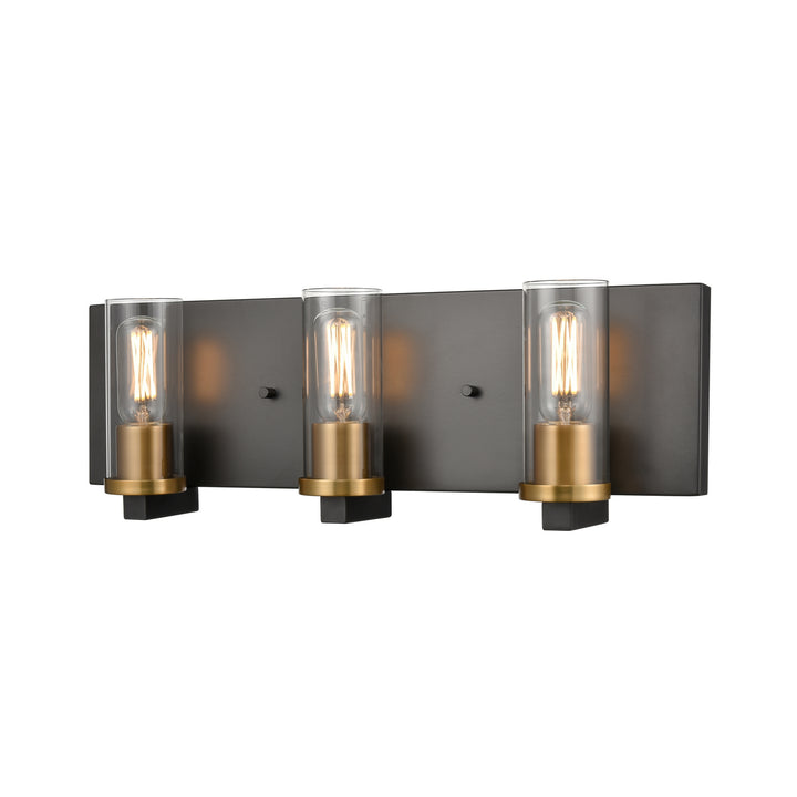 DVI Canada - DVP28143MF+GR-CL - Three Light Vanity - Sambre - Multiple Finishes And Graphite w/Clear Glass