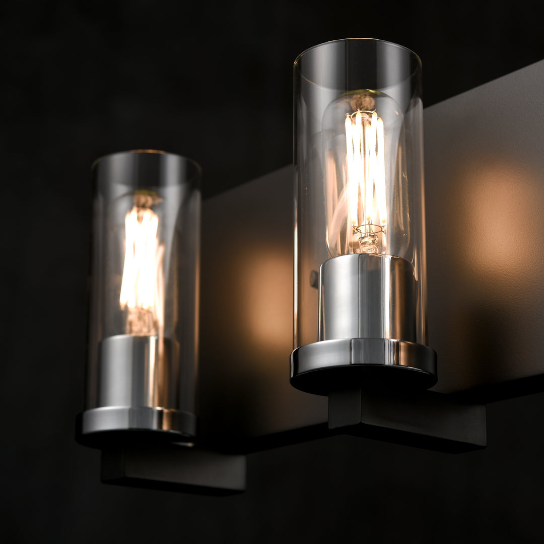 DVI Canada - DVP28144MF+GR-CL - Four Light Vanity - Sambre - Multiple Finishes And Graphite w/Clear Glass