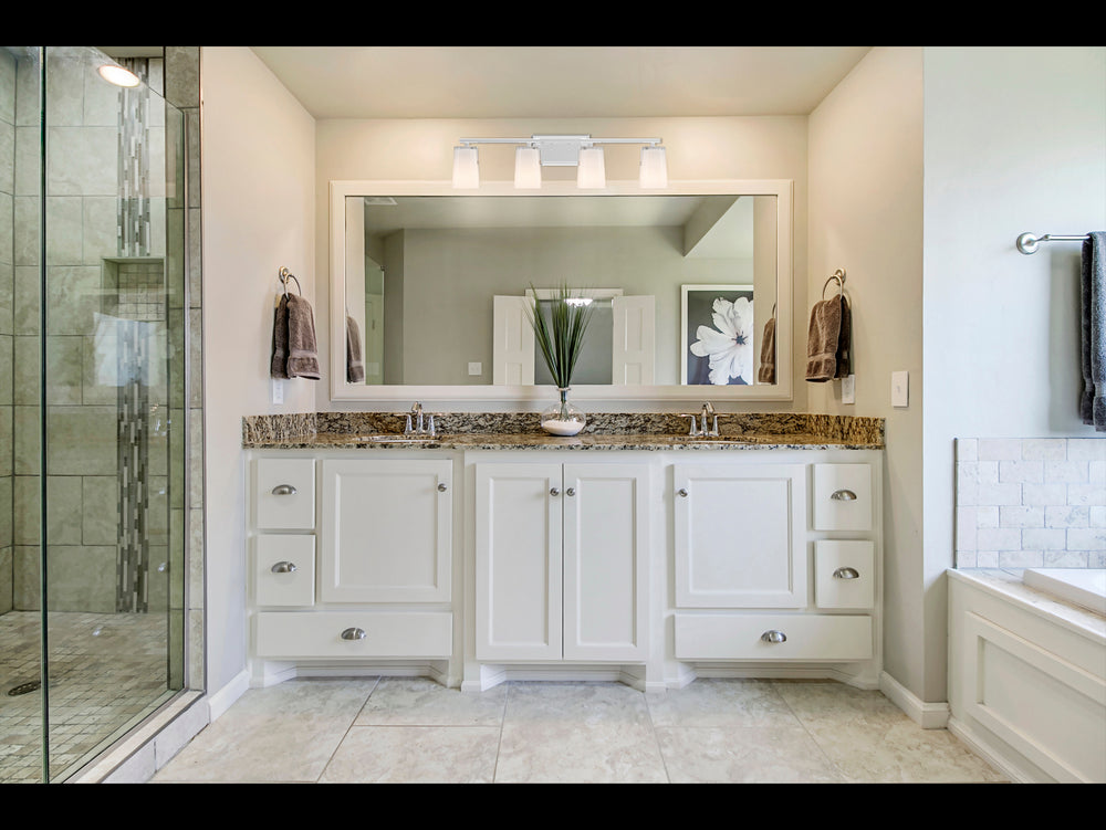 DVI Canada - DVP47944CH-SSOP - Four Light Vanity - Riverside - Chrome w/Silk Screen Opal Glass
