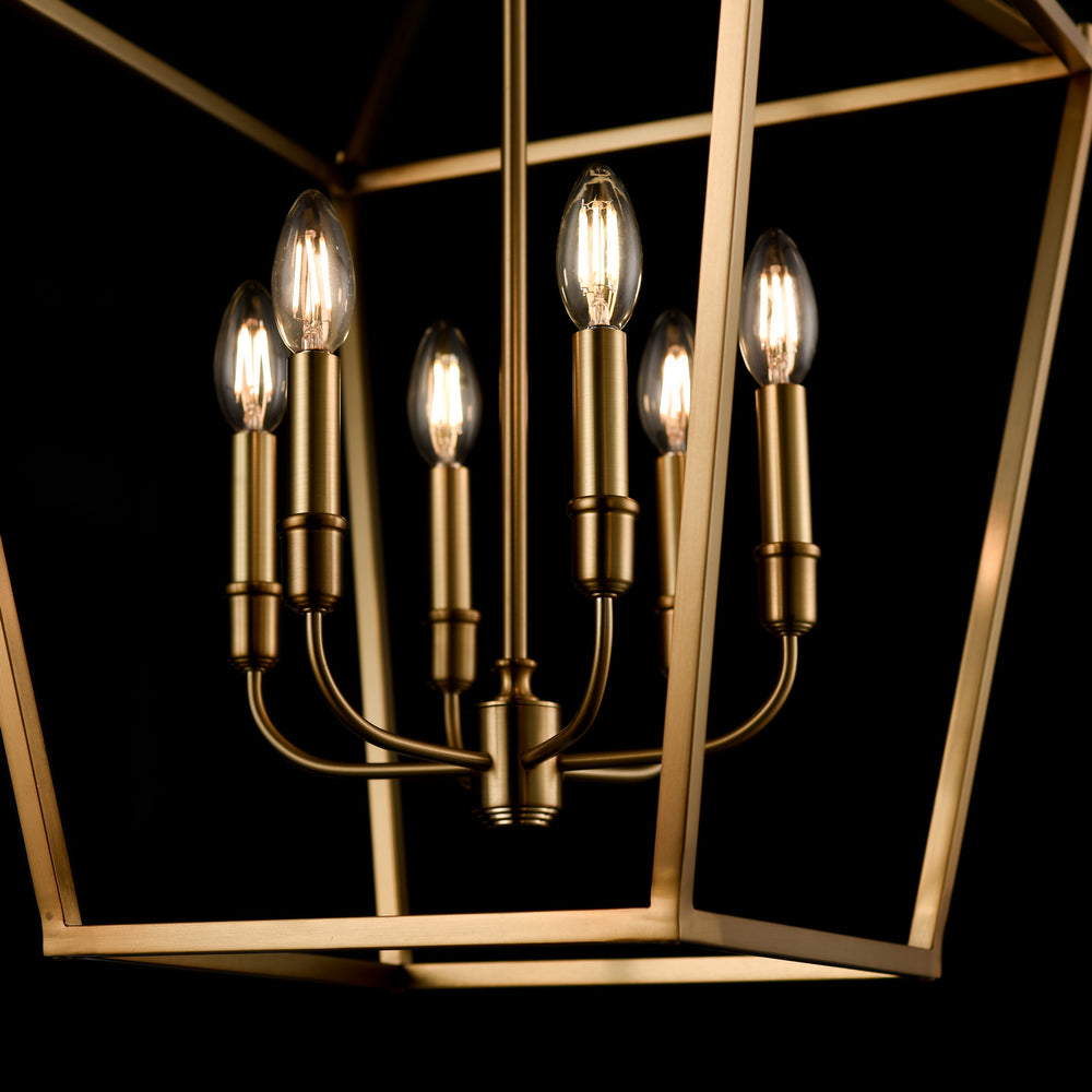 DVI Canada - DVP30148MF+BR - Six Light Foyer Pendant - Lundy'S Lane - Multiple Finishes And Brass