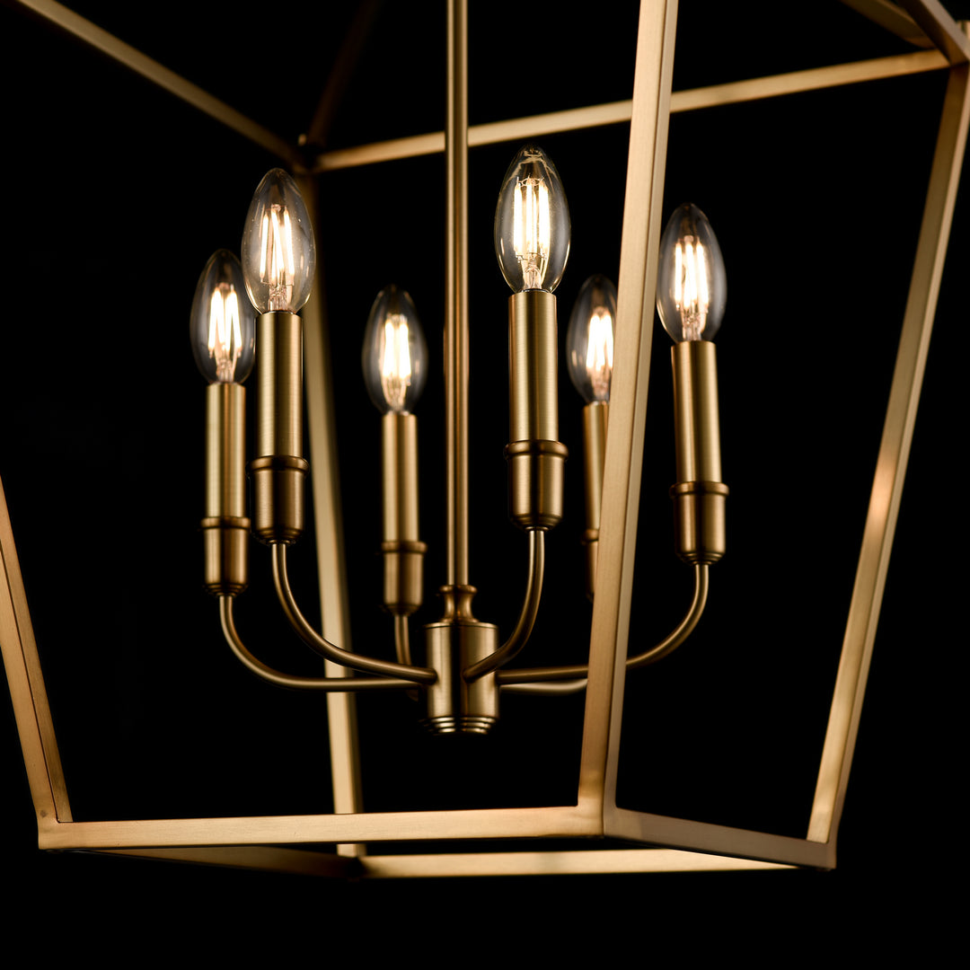 DVI Canada - DVP30148MF+BR - Six Light Foyer Pendant - Lundy'S Lane - Multiple Finishes And Brass