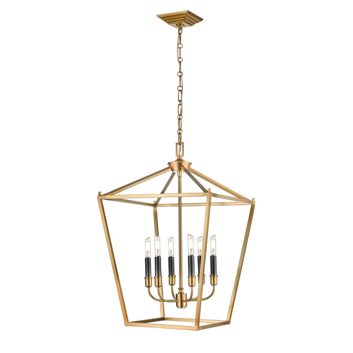 DVI Canada - DVP30148MF+BR - Six Light Foyer Pendant - Lundy'S Lane - Multiple Finishes And Brass
