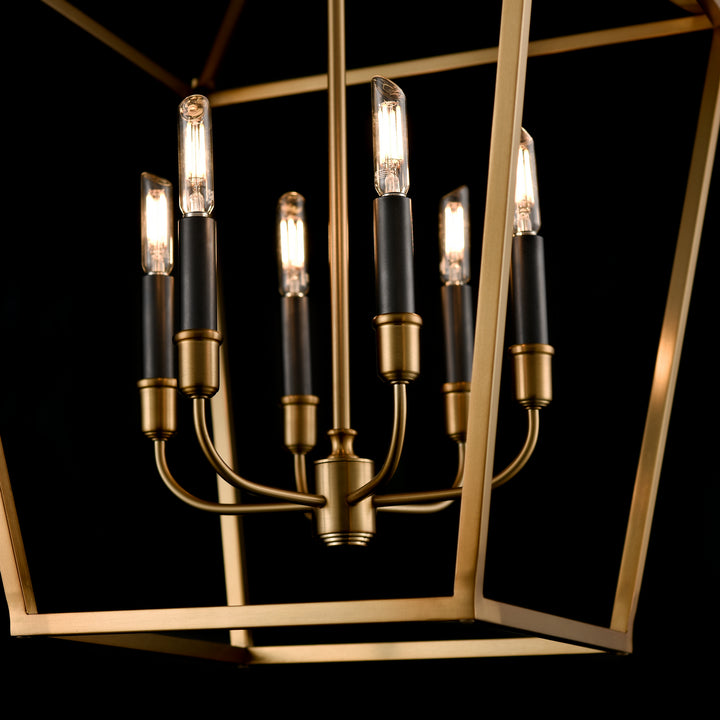 DVI Canada - DVP30148MF+BR - Six Light Foyer Pendant - Lundy'S Lane - Multiple Finishes And Brass
