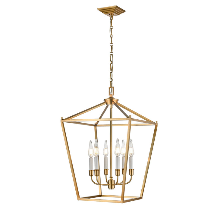 DVI Canada - DVP30148MF+BR - Six Light Foyer Pendant - Lundy'S Lane - Multiple Finishes And Brass