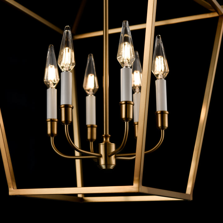DVI Canada - DVP30148MF+BR - Six Light Foyer Pendant - Lundy'S Lane - Multiple Finishes And Brass