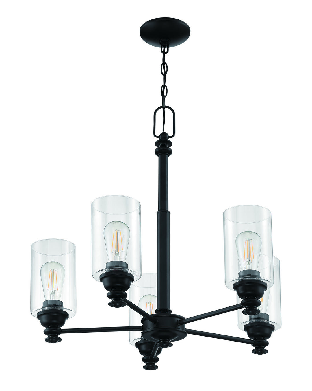 Craftmade Canada - 49825-FB-C - Five Light Chandelier - Dardyn - Flat Black