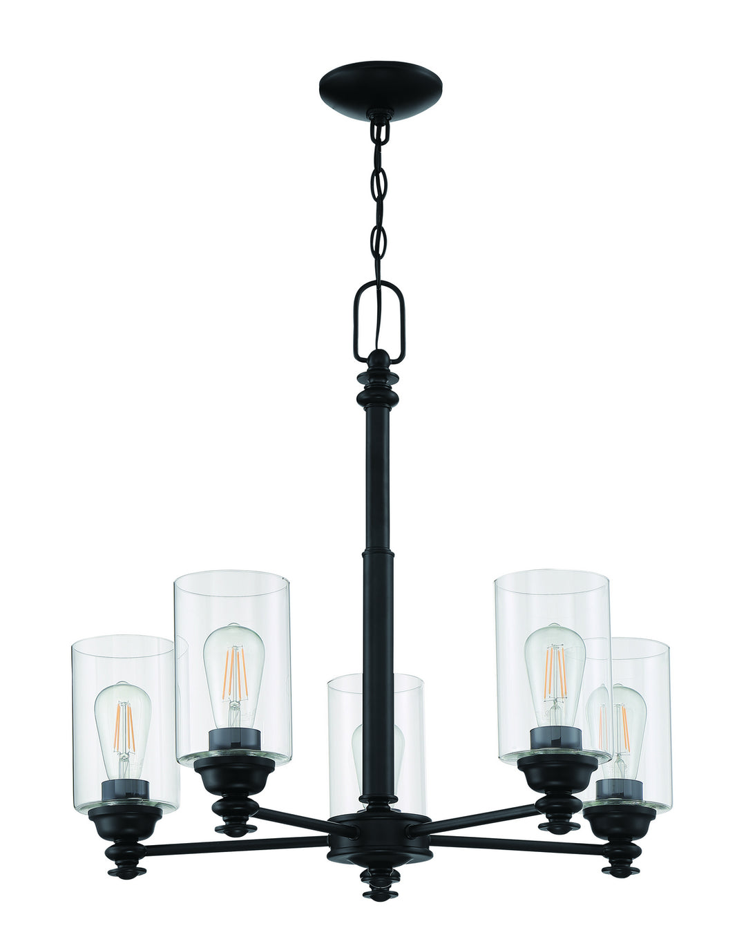 Craftmade Canada - 49825-FB-C - Five Light Chandelier - Dardyn - Flat Black