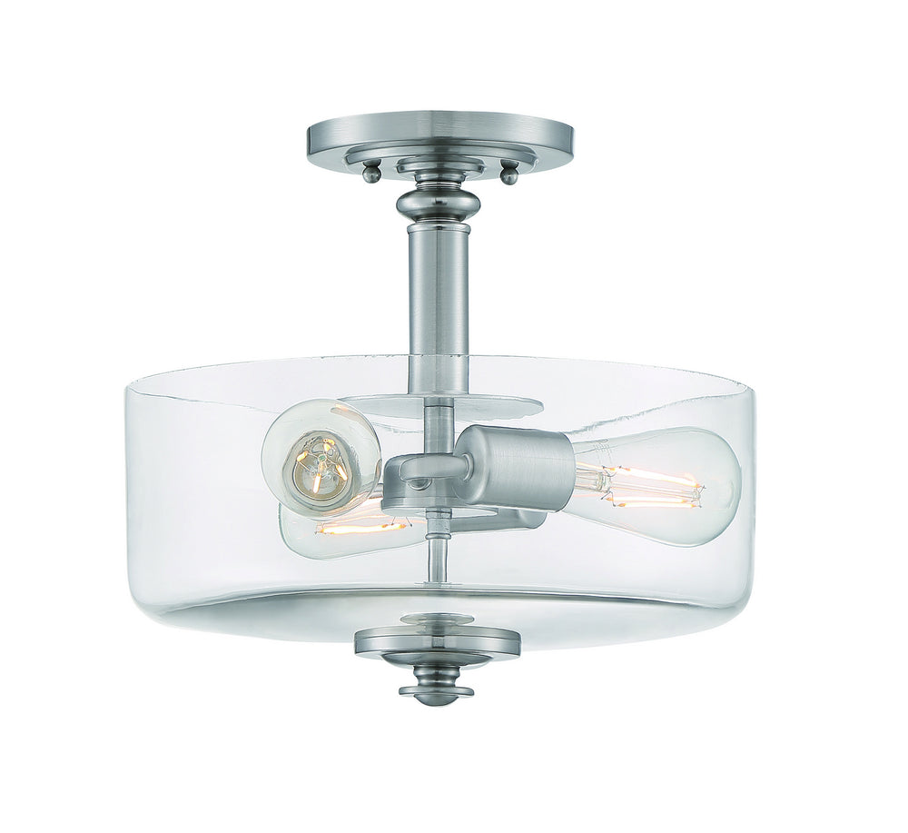 Craftmade Canada - 49853-BNK-C - Three Light Convertible Semi Flush/Pendant - Dardyn - Brushed Polished Nickel