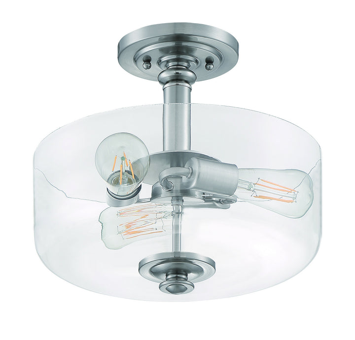 Craftmade Canada - 49853-BNK-C - Three Light Convertible Semi Flush/Pendant - Dardyn - Brushed Polished Nickel