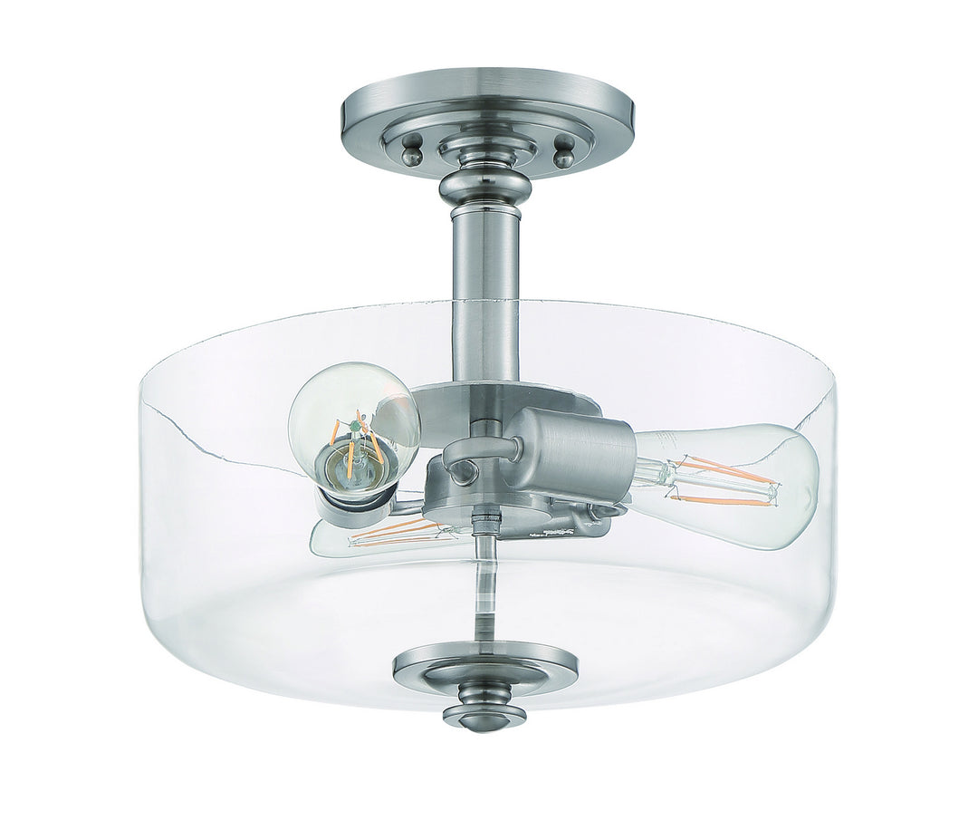 Craftmade Canada - 49853-BNK-C - Three Light Convertible Semi Flush/Pendant - Dardyn - Brushed Polished Nickel