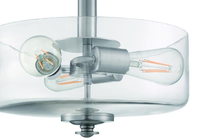 Craftmade Canada - 49853-BNK-C - Three Light Convertible Semi Flush/Pendant - Dardyn - Brushed Polished Nickel