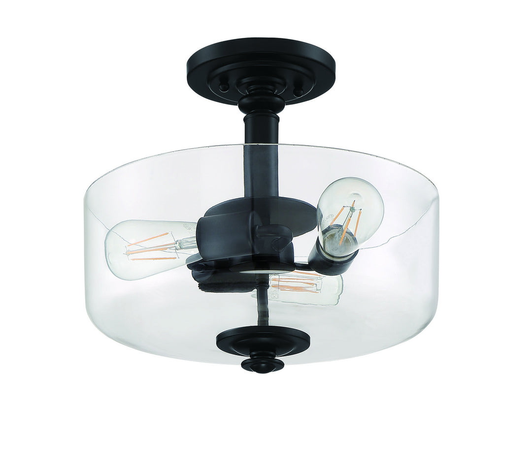 Craftmade Canada - 49853-FB-C - Three Light Convertible Semi Flush/Pendant - Dardyn - Flat Black