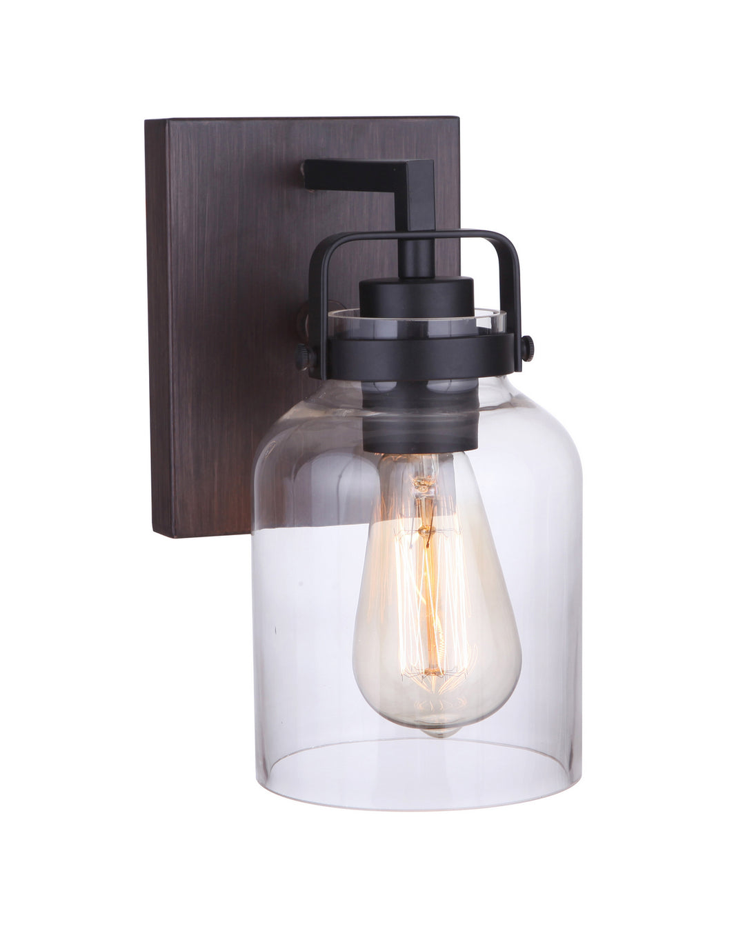 Craftmade Canada - 53601-FBDT - One Light Wall Sconce - Foxwood - Flat Black / Dark Teak
