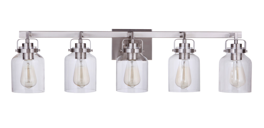 Craftmade Canada - 53605-BNK - Five Light Vanity - Foxwood - Brushed Polished Nickel