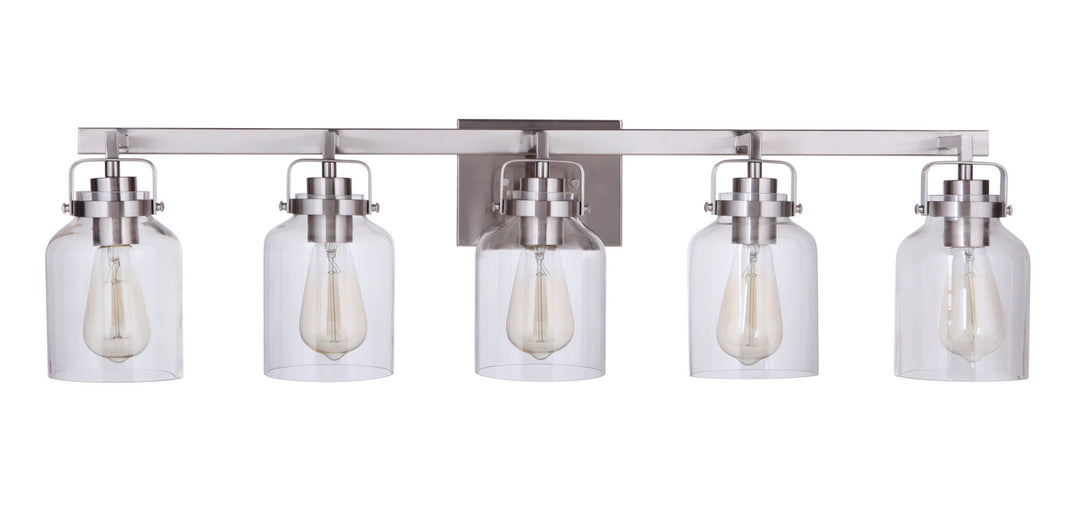 Craftmade Canada - 53605-BNK - Five Light Vanity - Foxwood - Brushed Polished Nickel