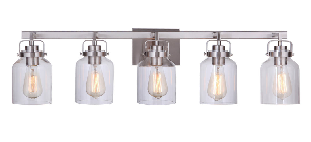 Craftmade Canada - 53605-BNK - Five Light Vanity - Foxwood - Brushed Polished Nickel