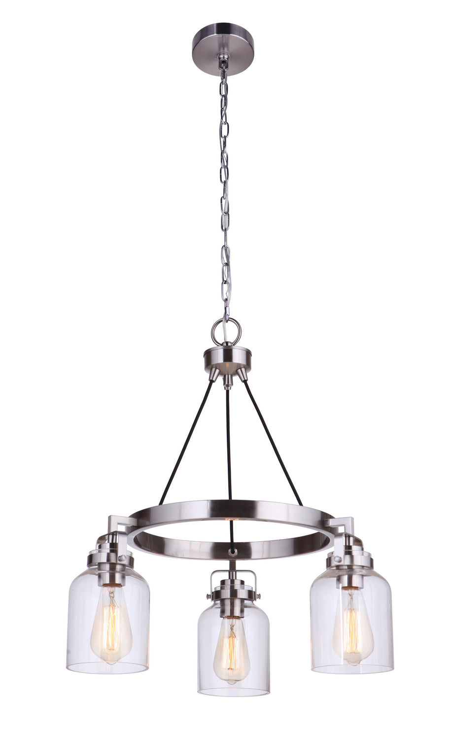 Craftmade Canada - 53623-BNK - Three Light Chandelier - Foxwood - Brushed Polished Nickel