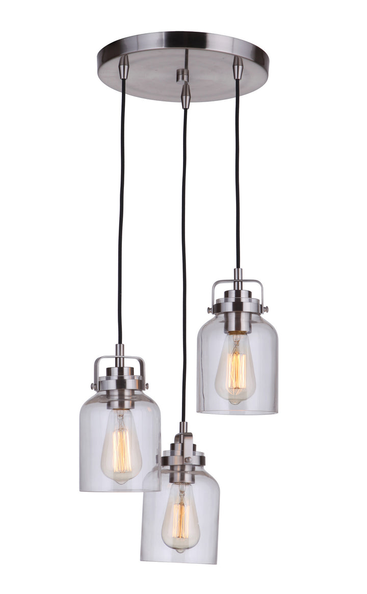 Craftmade Canada - 53692-BNK - Three Light Pendant - Foxwood - Brushed Polished Nickel