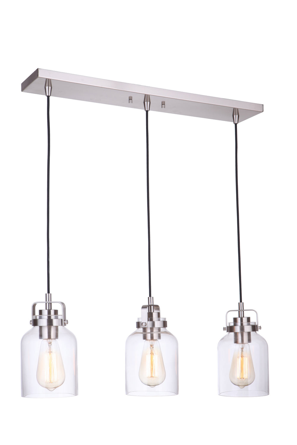 Craftmade Canada - 53693-BNK - Three Light Linear Pendant - Foxwood - Brushed Polished Nickel