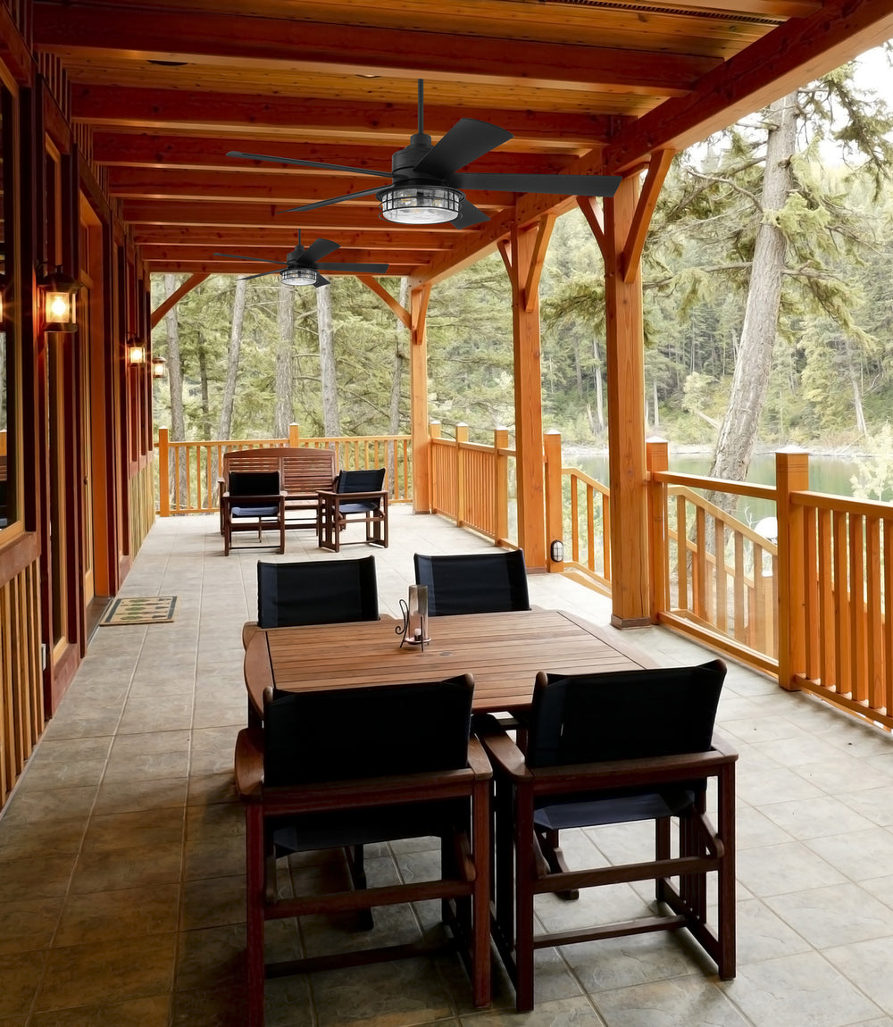 Craftmade Canada - GAR56FB5 - 56"Ceiling Fan - Garrick Indoor/Outdoor - Flat Black