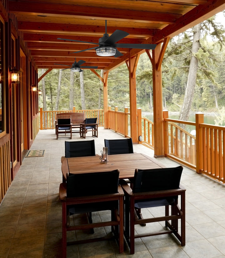 Craftmade Canada - GAR56FB5 - 56"Ceiling Fan - Garrick Indoor/Outdoor - Flat Black