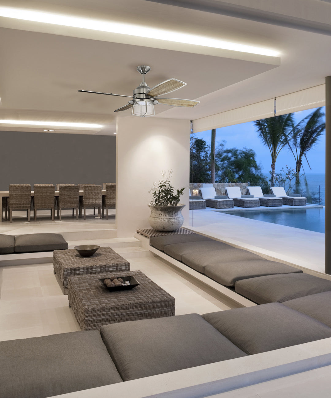 Craftmade Canada - WAT52BNK4 - 52"Ceiling Fan - Waterfront - Brushed Polished Nickel