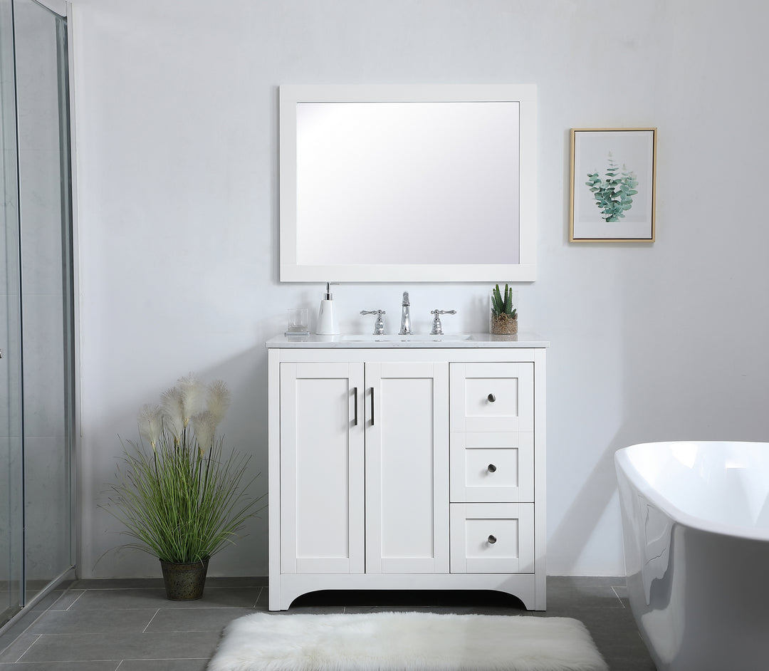Elegant Lighting - VM22736WH - Mirror - Aqua - White