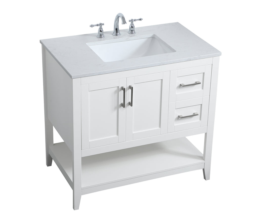 Elegant Lighting - VF16036WH - Single Bathroom Vanity - aubrey - White