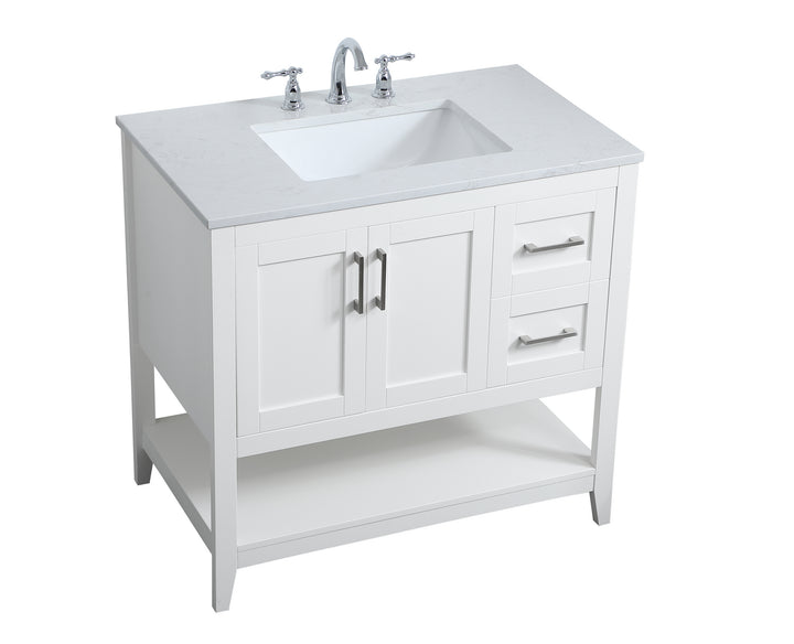 Elegant Lighting - VF16036WH - Single Bathroom Vanity - aubrey - White