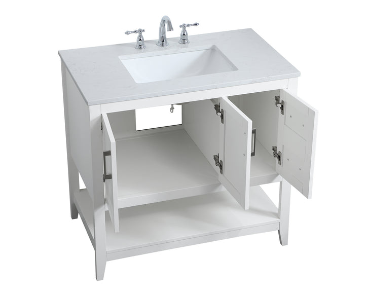 Elegant Lighting - VF16036WH - Single Bathroom Vanity - aubrey - White