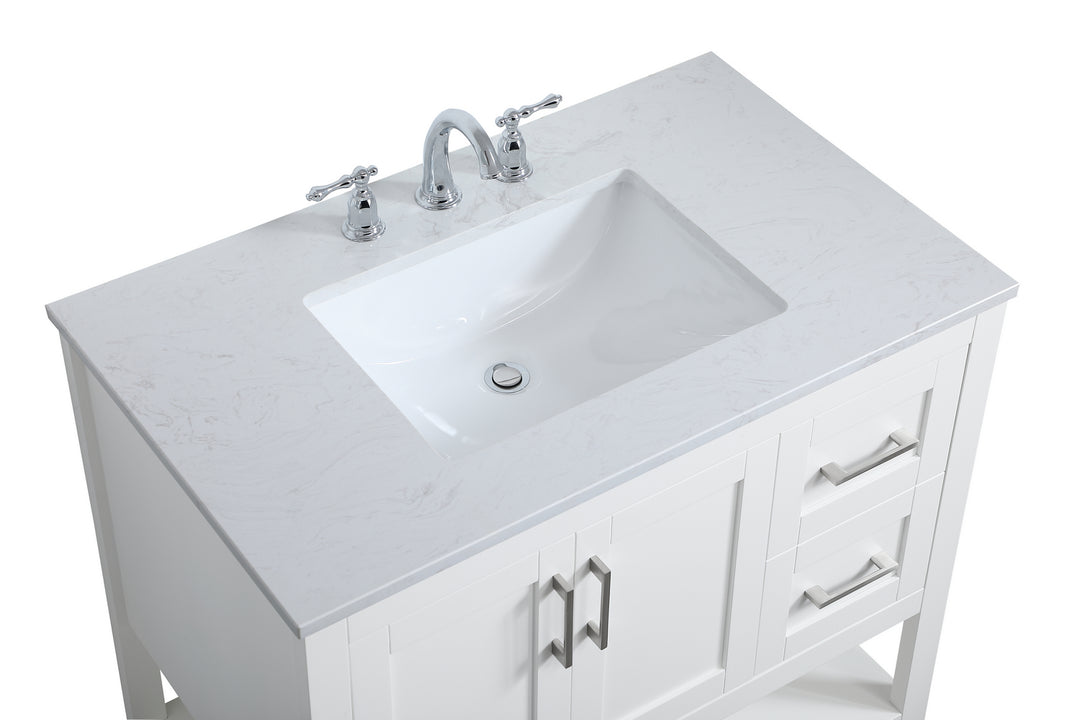 Elegant Lighting - VF16036WH - Single Bathroom Vanity - aubrey - White