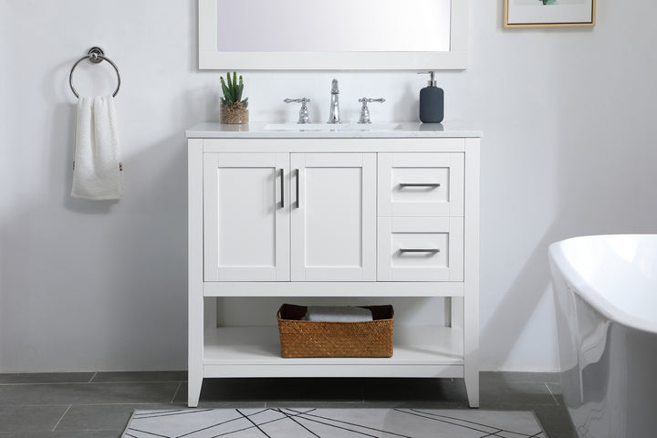 Elegant Lighting - VF16036WH - Single Bathroom Vanity - aubrey - White