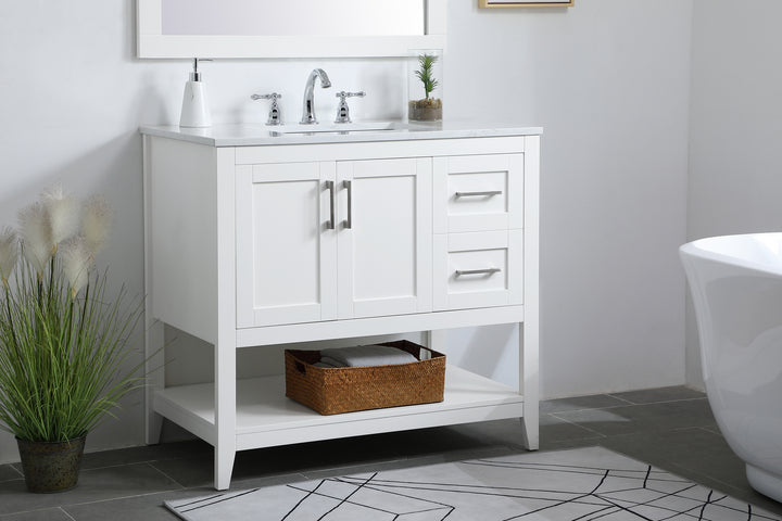 Elegant Lighting - VF16036WH - Single Bathroom Vanity - aubrey - White