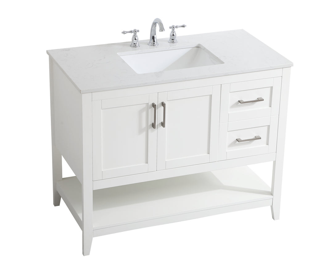 Elegant Lighting - VF16042WH - Single Bathroom Vanity - aubrey - White