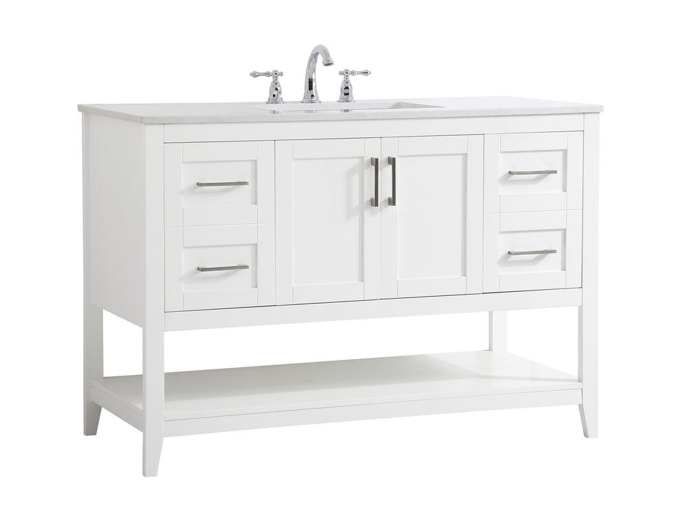 Elegant Lighting - VF16048WH - Single Bathroom Vanity - aubrey - White