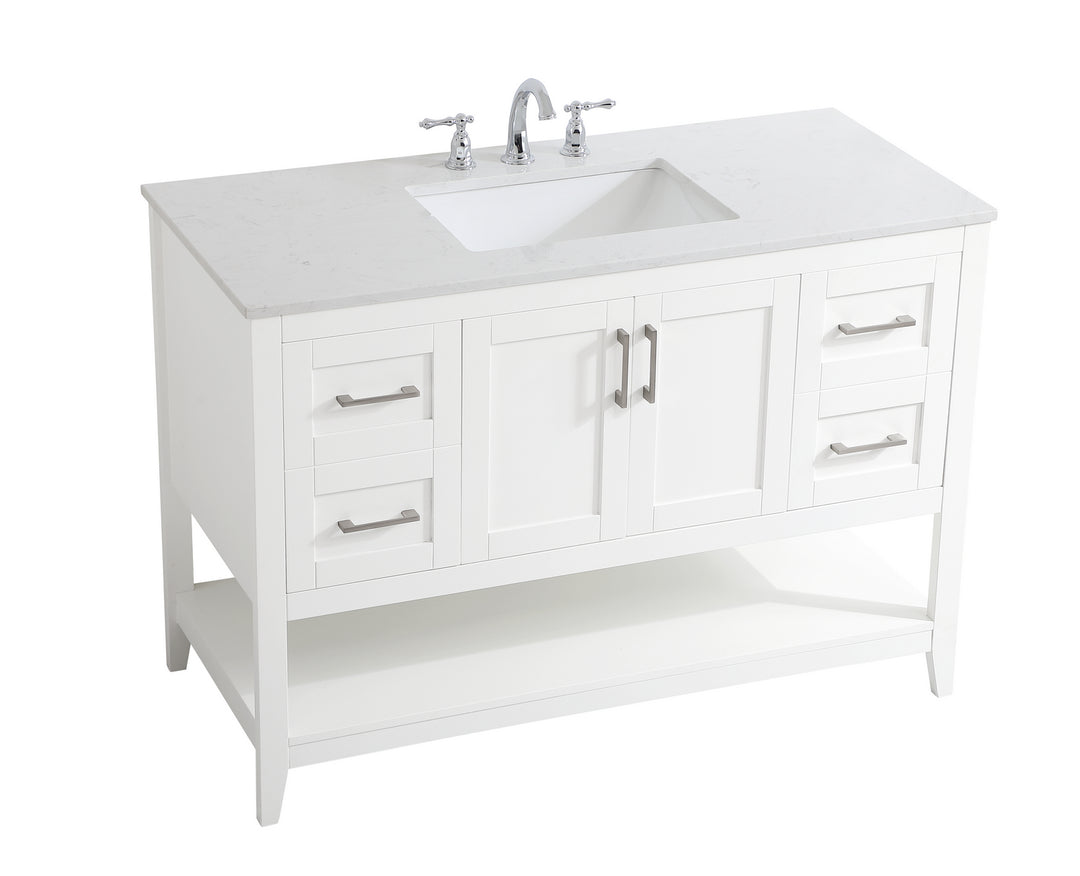 Elegant Lighting - VF16048WH - Single Bathroom Vanity - aubrey - White