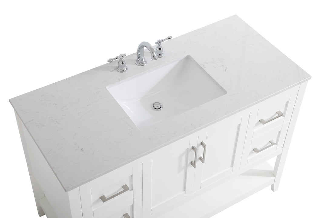 Elegant Lighting - VF16048WH - Single Bathroom Vanity - aubrey - White